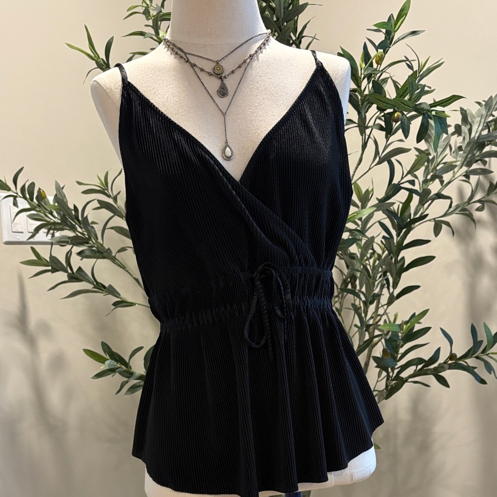 Peplum top by Abercrombie black size NWT